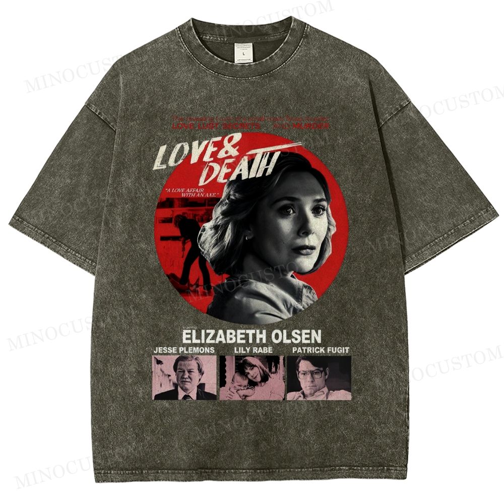 Love & Death True Crime Drama Graphic Washed T-Shirt