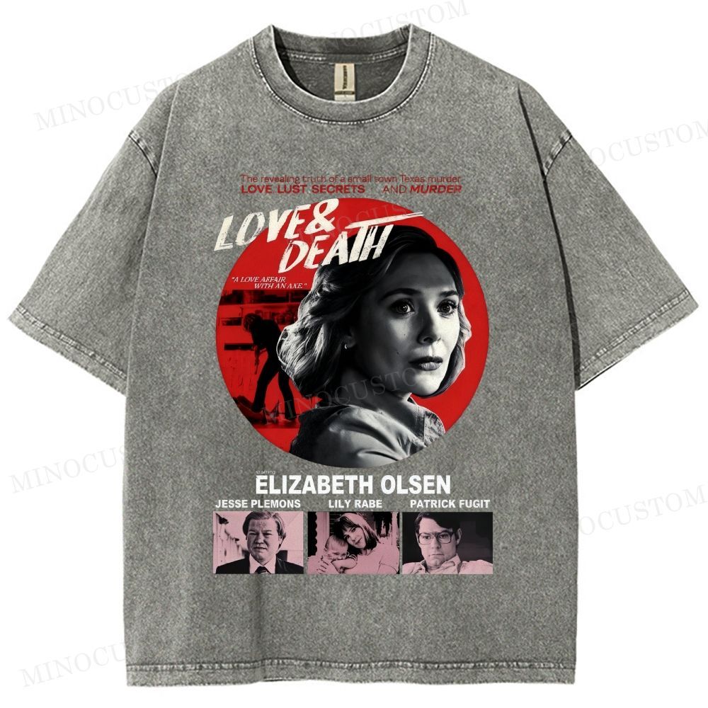 Love & Death True Crime Drama Graphic Washed T-Shirt