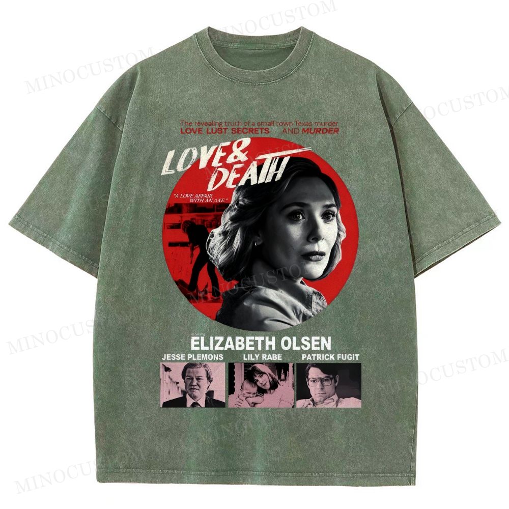 Love & Death True Crime Drama Graphic Washed T-Shirt