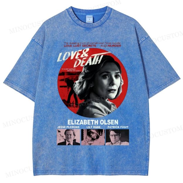 Love & Death True Crime Drama Graphic Washed T-Shirt