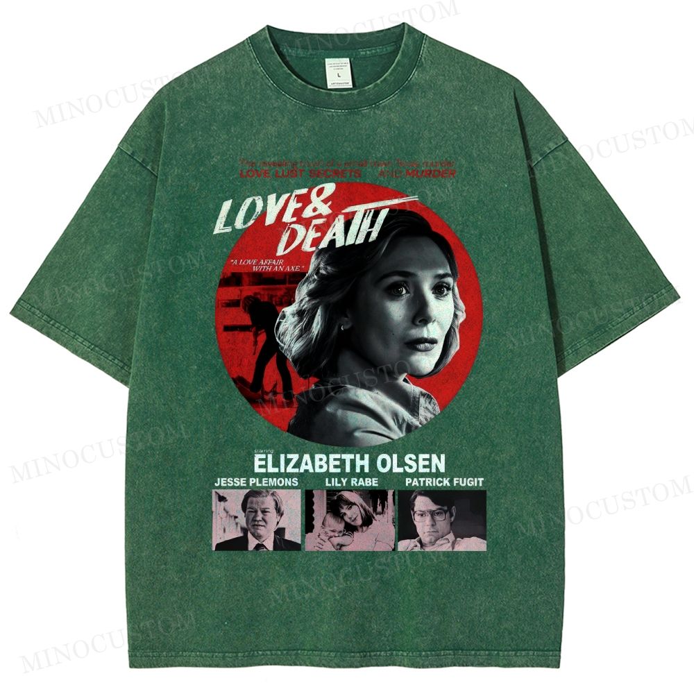 Love & Death True Crime Drama Graphic Washed T-Shirt
