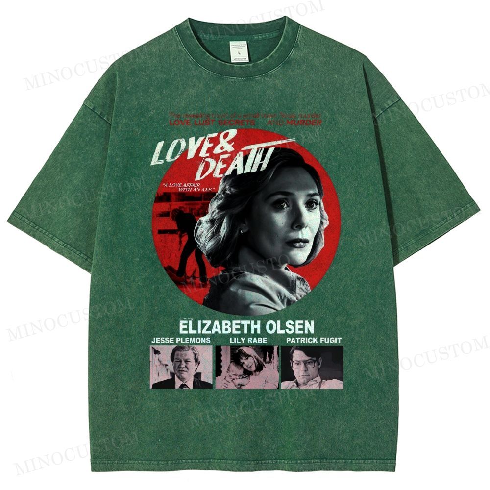 Love & Death True Crime Drama Graphic Washed T-Shirt
