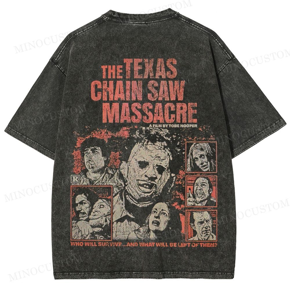The Texas Chain Saw Massacre Slasher Horror Graphic Washed T-Shirt