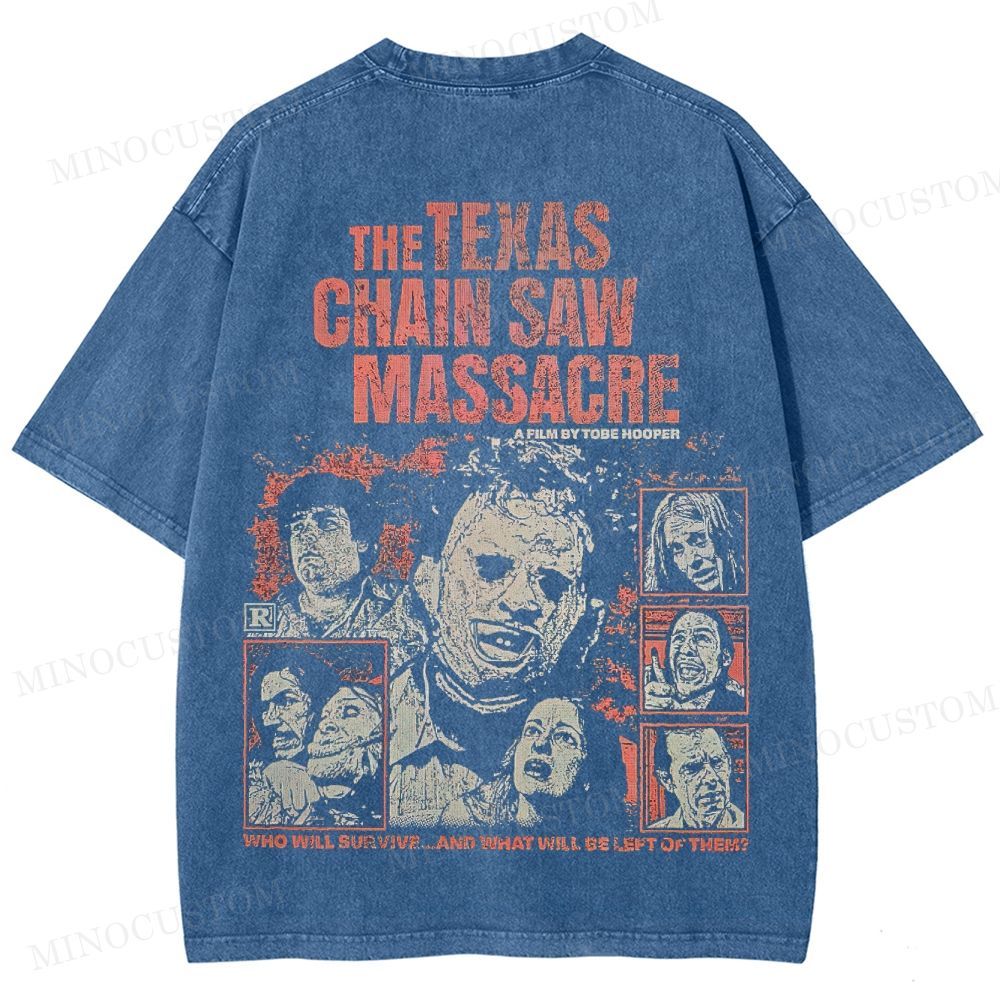 The Texas Chain Saw Massacre Slasher Horror Graphic Washed T-Shirt