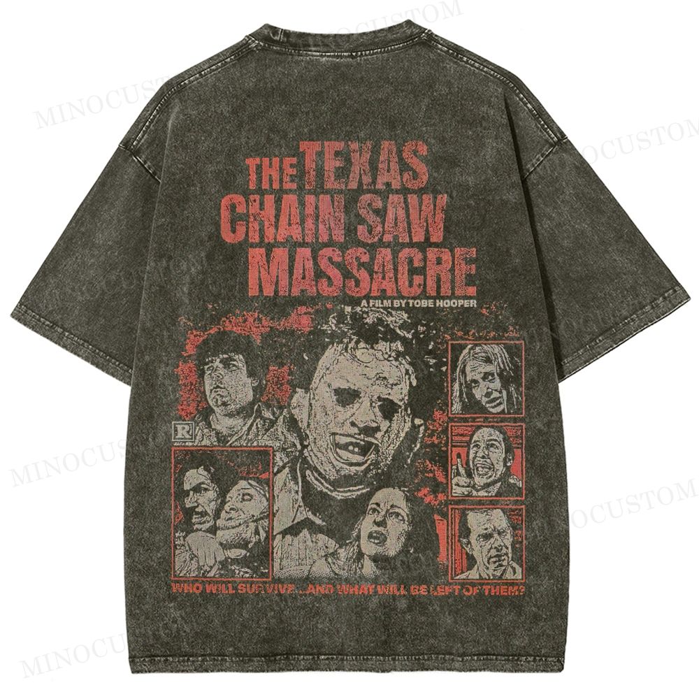 The Texas Chain Saw Massacre Slasher Horror Graphic Washed T-Shirt
