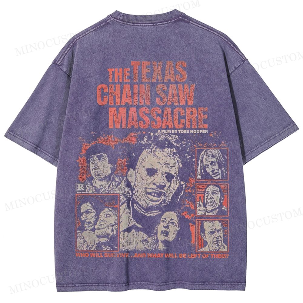 The Texas Chain Saw Massacre Slasher Horror Graphic Washed T-Shirt