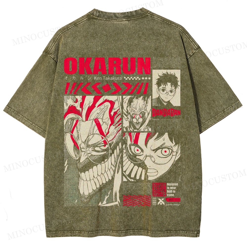 Dandadan Supernatural Manga Graphic Washed T-Shirt