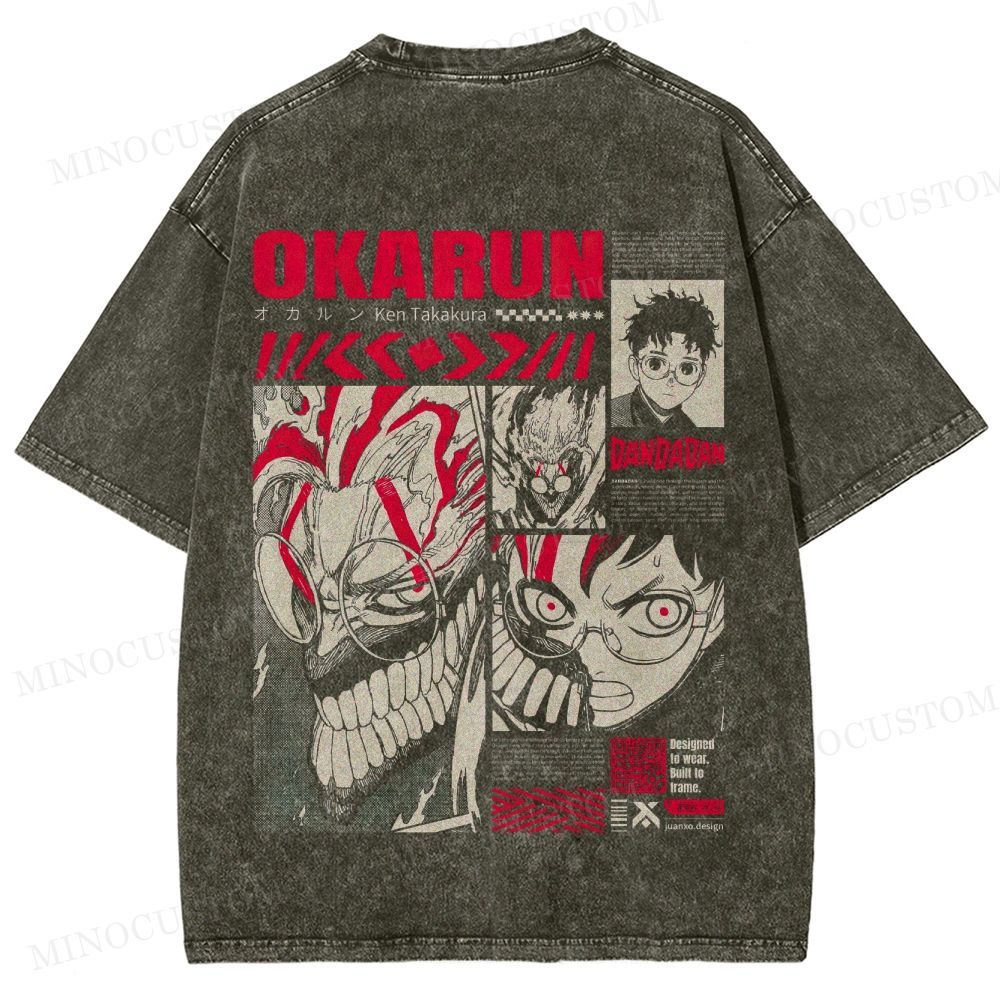 Dandadan Supernatural Manga Graphic Washed T-Shirt