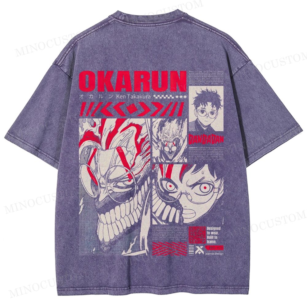 Dandadan Supernatural Manga Graphic Washed T-Shirt