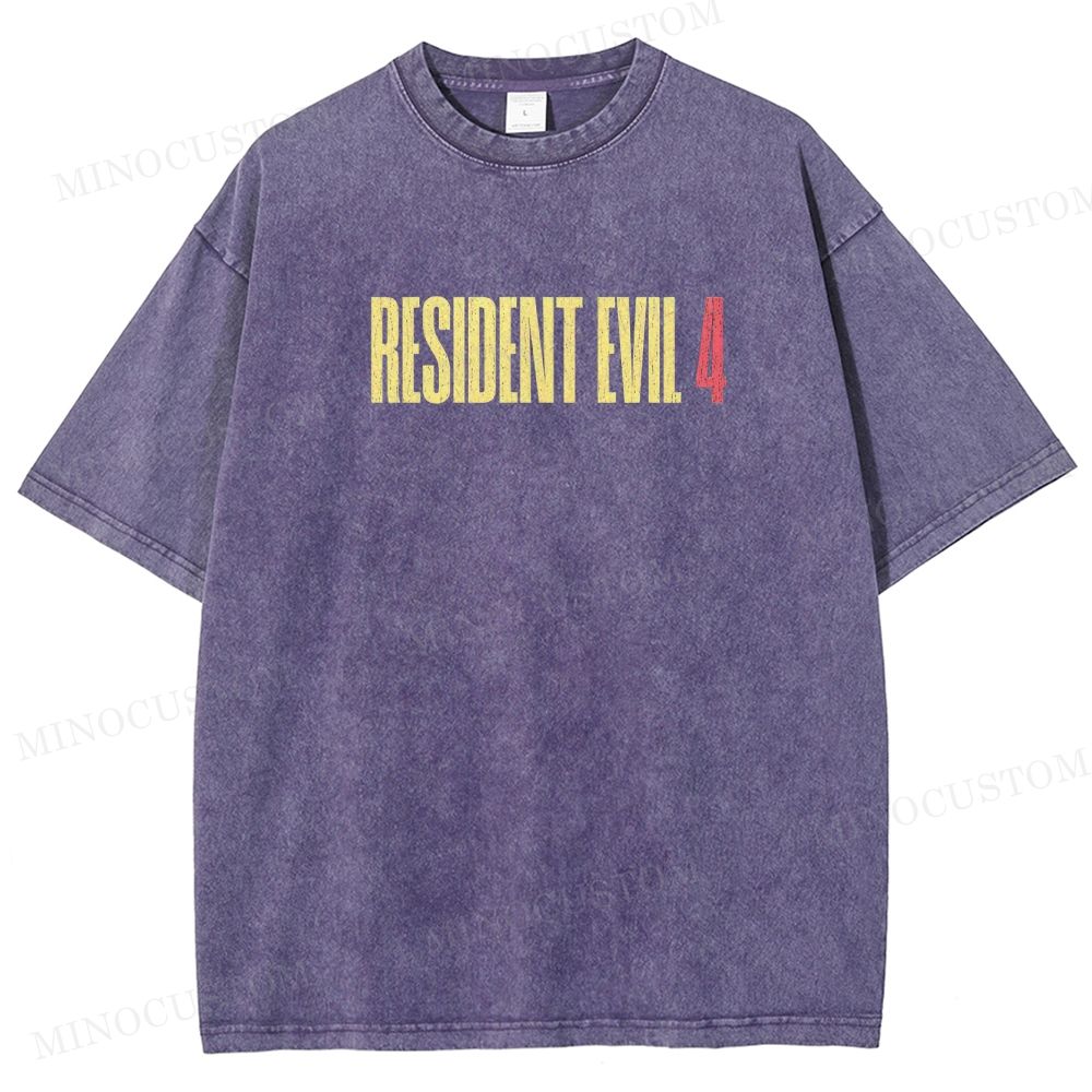 Resident Evil 4 Survival Horror Game Graphic Washed T-Shirt