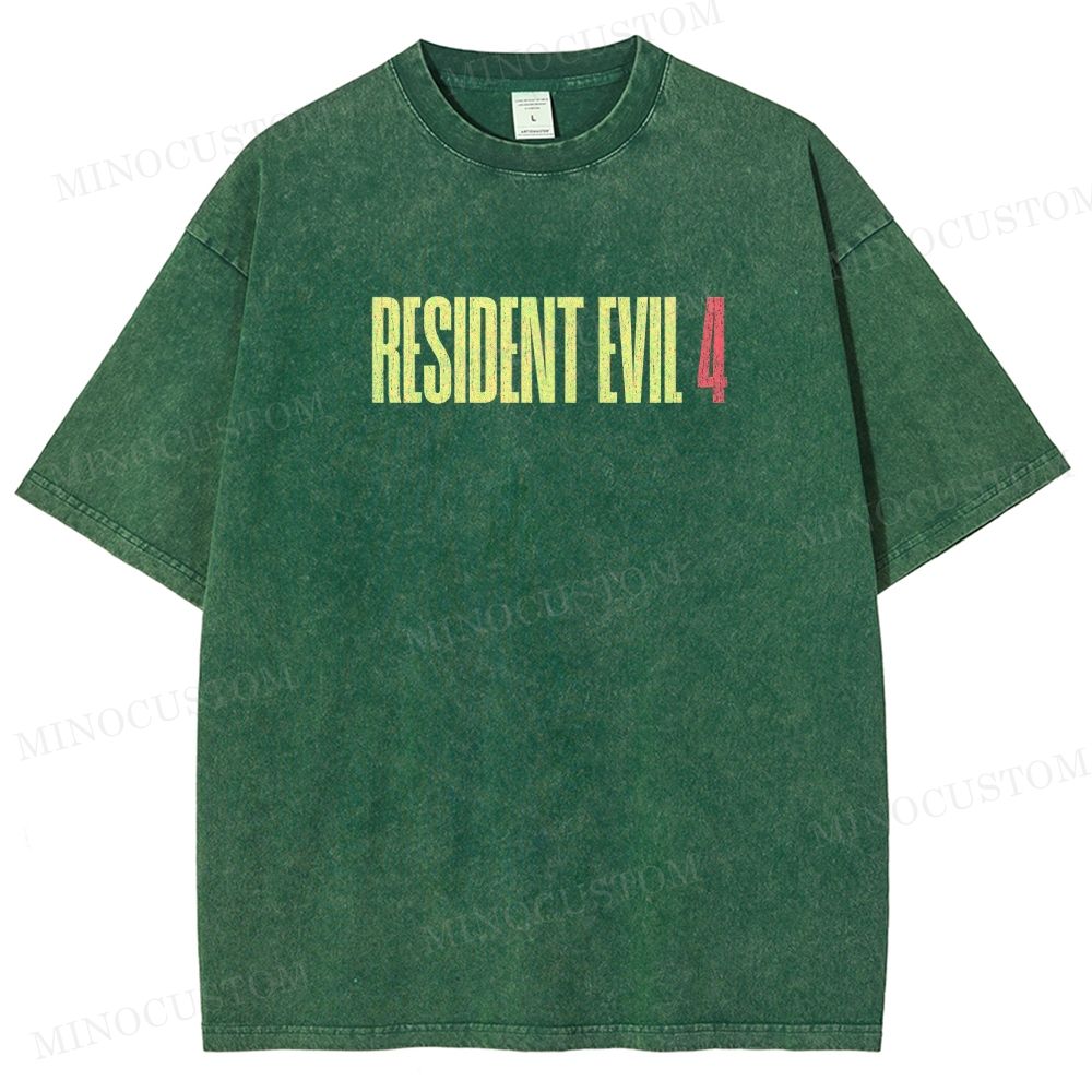 Resident Evil 4 Survival Horror Game Graphic Washed T-Shirt