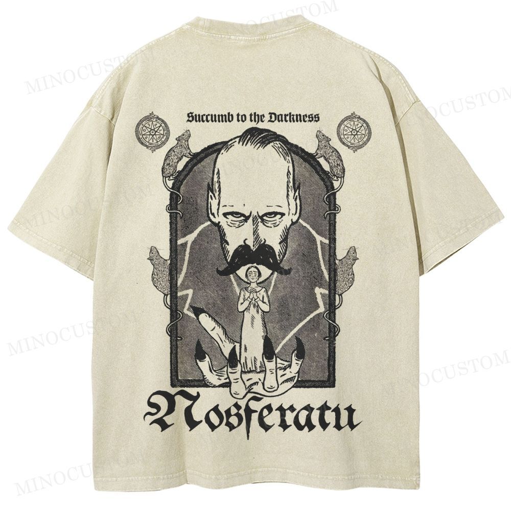 Nosferatu German Expressionist Horror Graphic Washed T-Shirt
