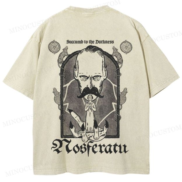Nosferatu German Expressionist Horror Graphic Washed T-Shirt
