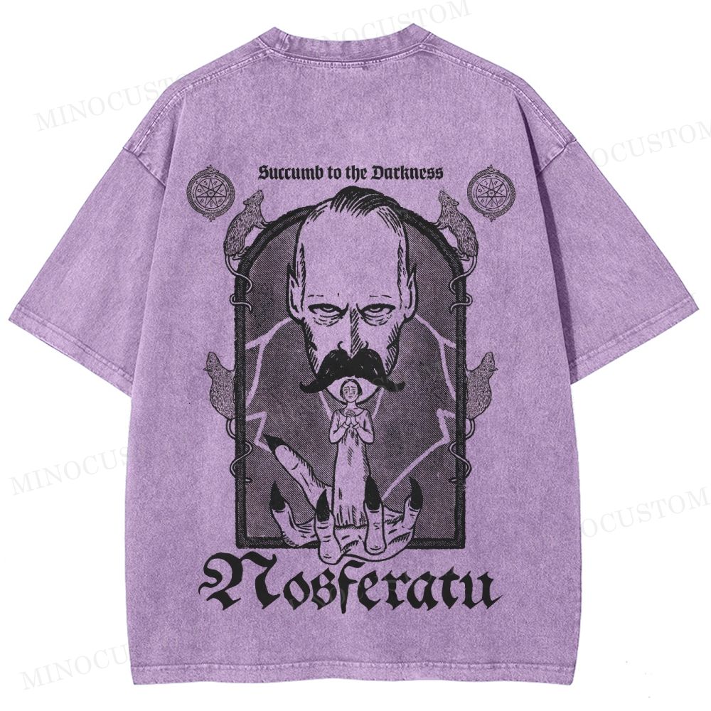 Nosferatu German Expressionist Horror Graphic Washed T-Shirt