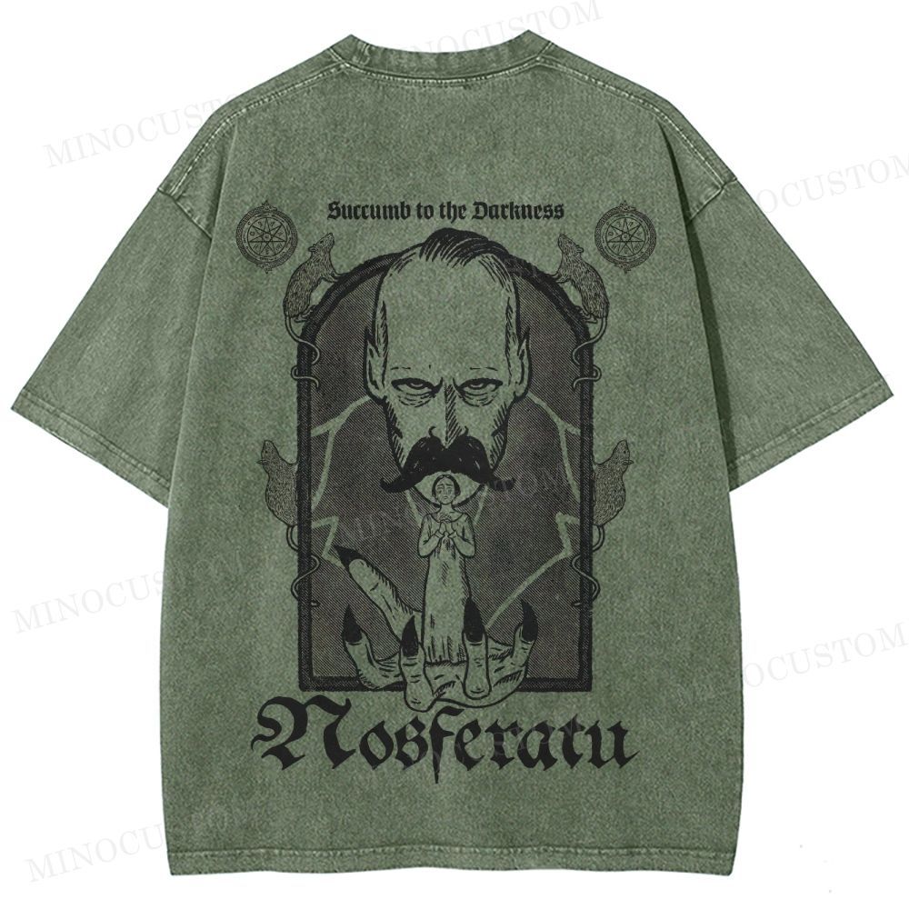 Nosferatu German Expressionist Horror Graphic Washed T-Shirt