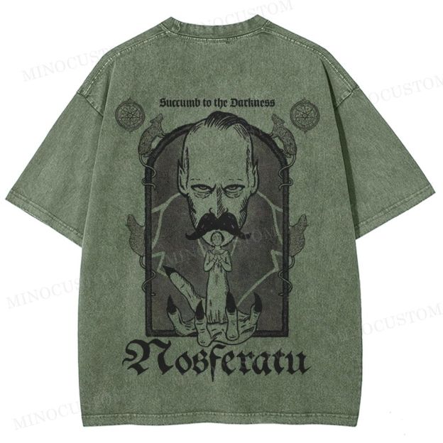 Nosferatu German Expressionist Horror Graphic Washed T-Shirt