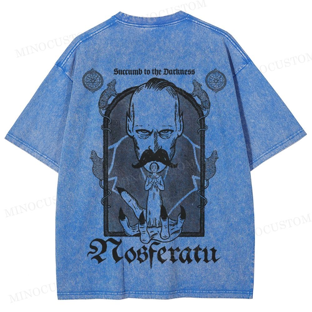 Nosferatu German Expressionist Horror Graphic Washed T-Shirt