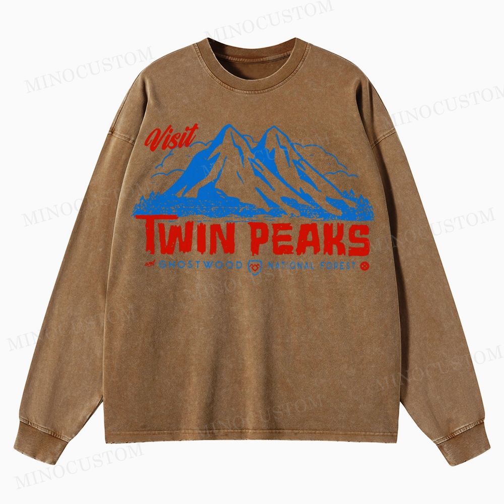  Twin Peaks Sheriff Department Washed Long-Sleeved T-Shirt 