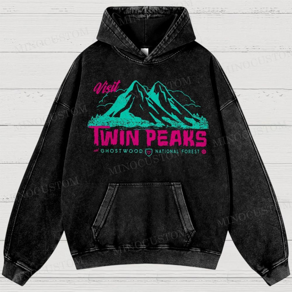  Twin Peaks Sheriff Department Washed Hoodies 