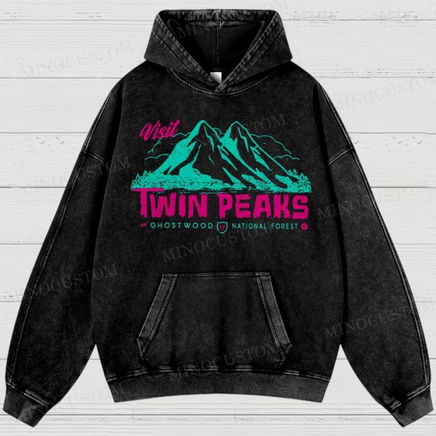  Twin Peaks Sheriff Department Washed Hoodies 