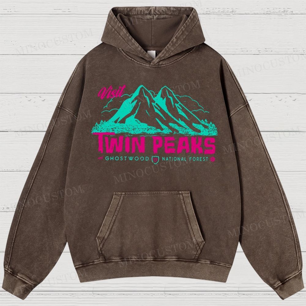  Twin Peaks Sheriff Department Washed Hoodies 