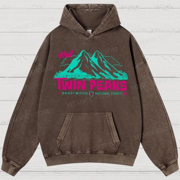  Twin Peaks Sheriff Department Washed Hoodies 