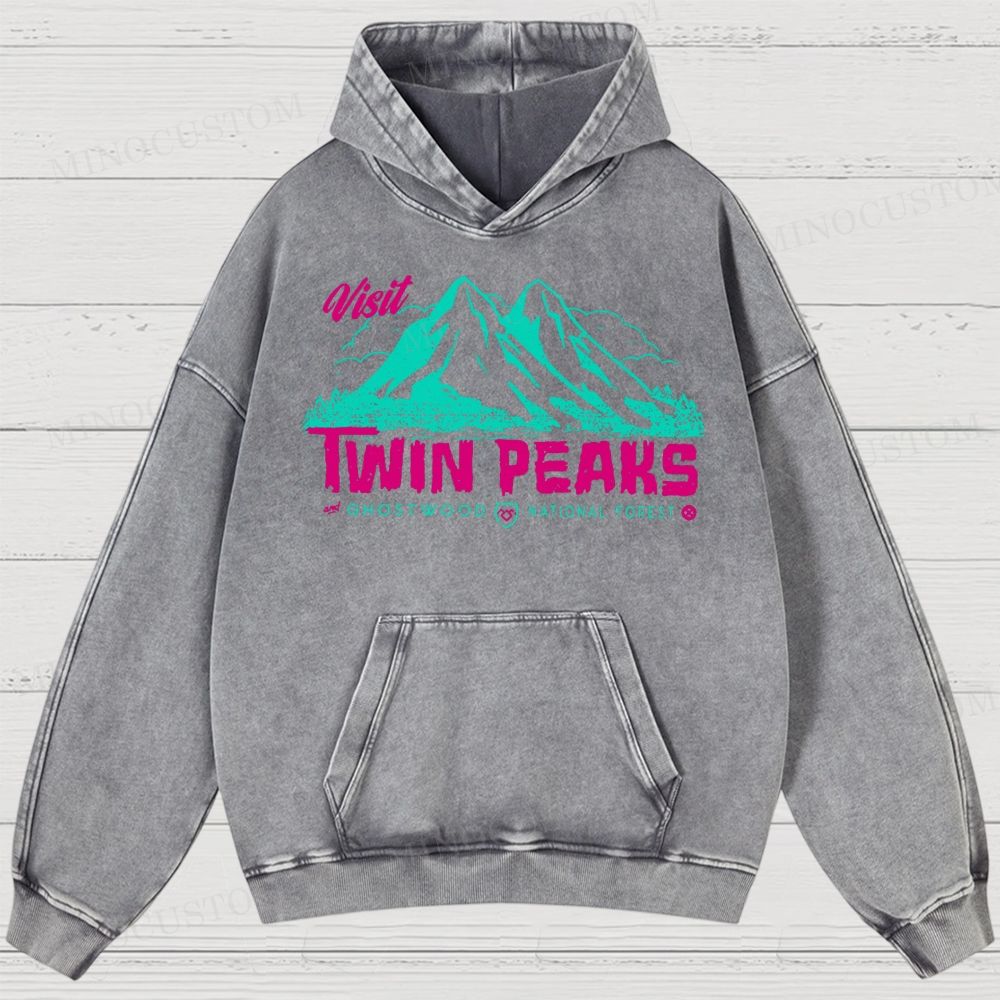  Twin Peaks Sheriff Department Washed Hoodies 