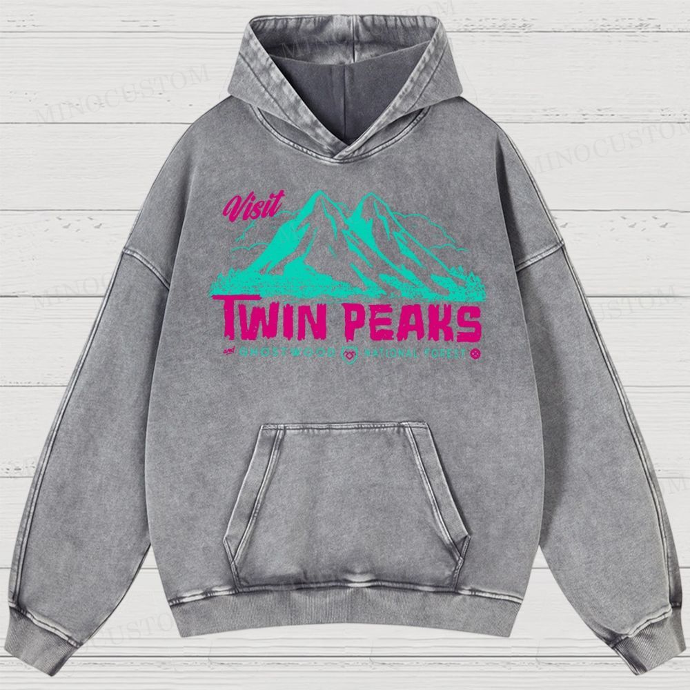  Twin Peaks Sheriff Department Washed Hoodies 