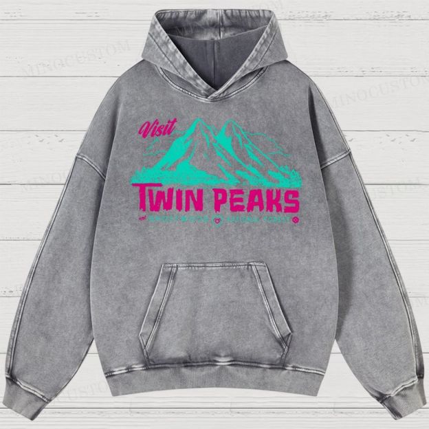  Twin Peaks Sheriff Department Washed Hoodies 