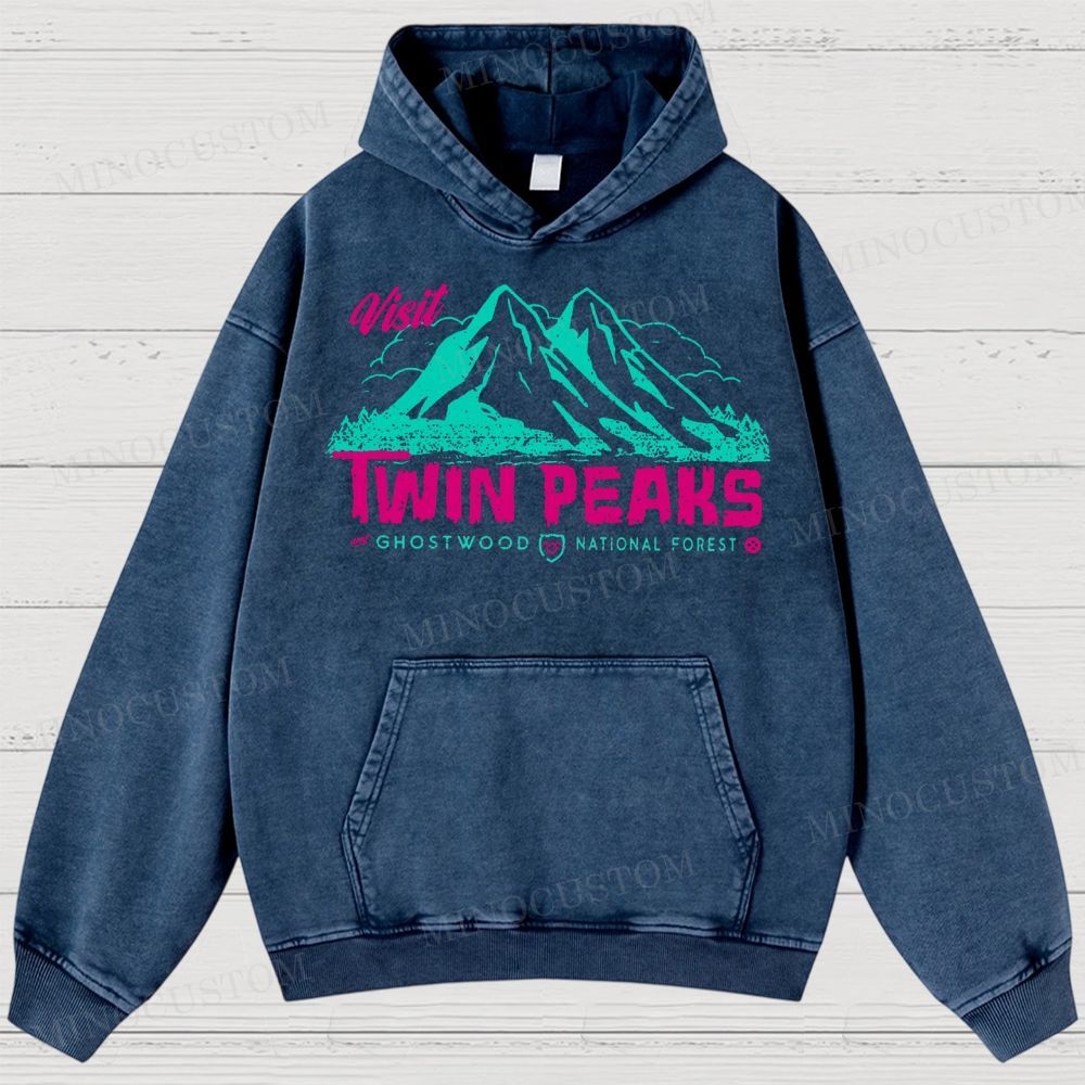  Twin Peaks Sheriff Department Washed Hoodies 