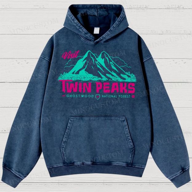  Twin Peaks Sheriff Department Washed Hoodies 