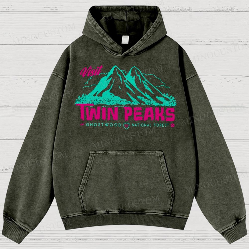  Twin Peaks Sheriff Department Washed Hoodies 