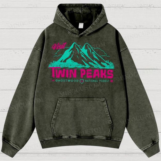  Twin Peaks Sheriff Department Washed Hoodies 