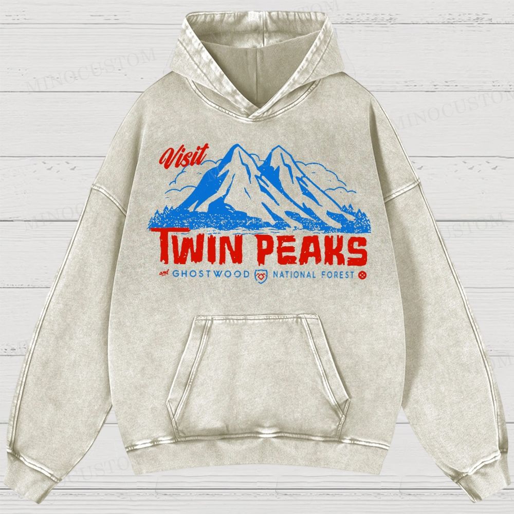  Twin Peaks Sheriff Department Washed Hoodies 