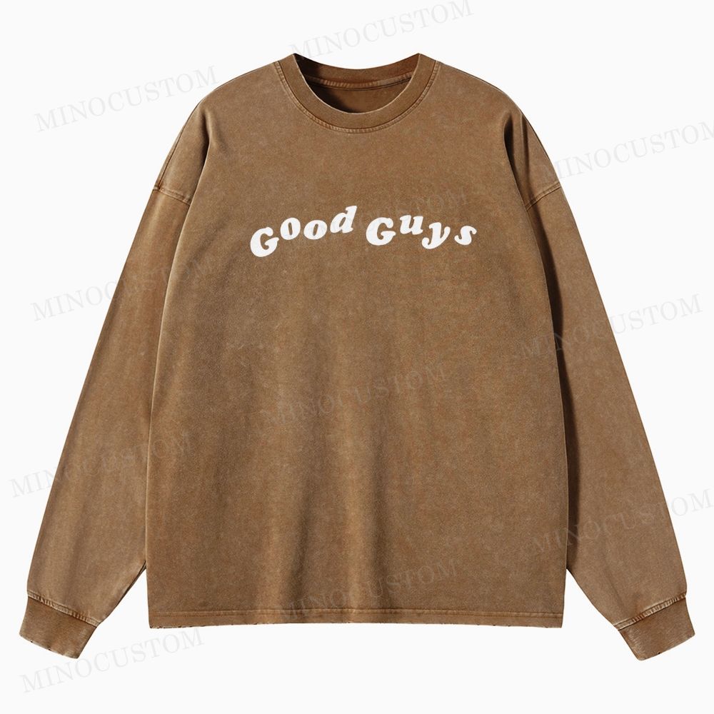 Child's Play Slasher Horror Graphic Washed Long-Sleeved T-Shirt