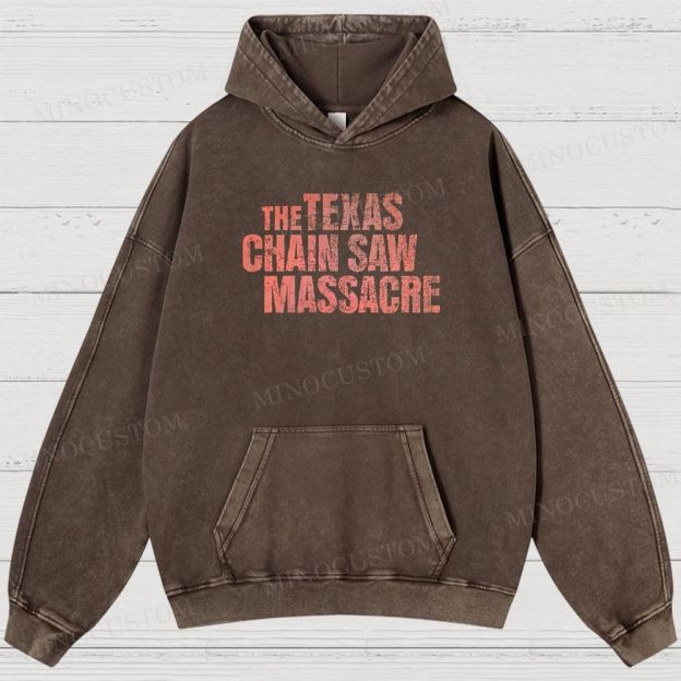 The Texas Chain Saw Massacre Slasher Horror Graphic Washed Hoodies