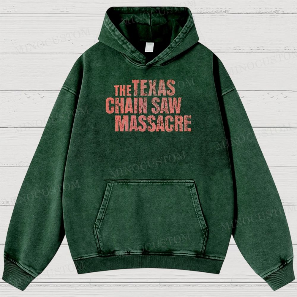 The Texas Chain Saw Massacre Slasher Horror Graphic Washed Hoodies