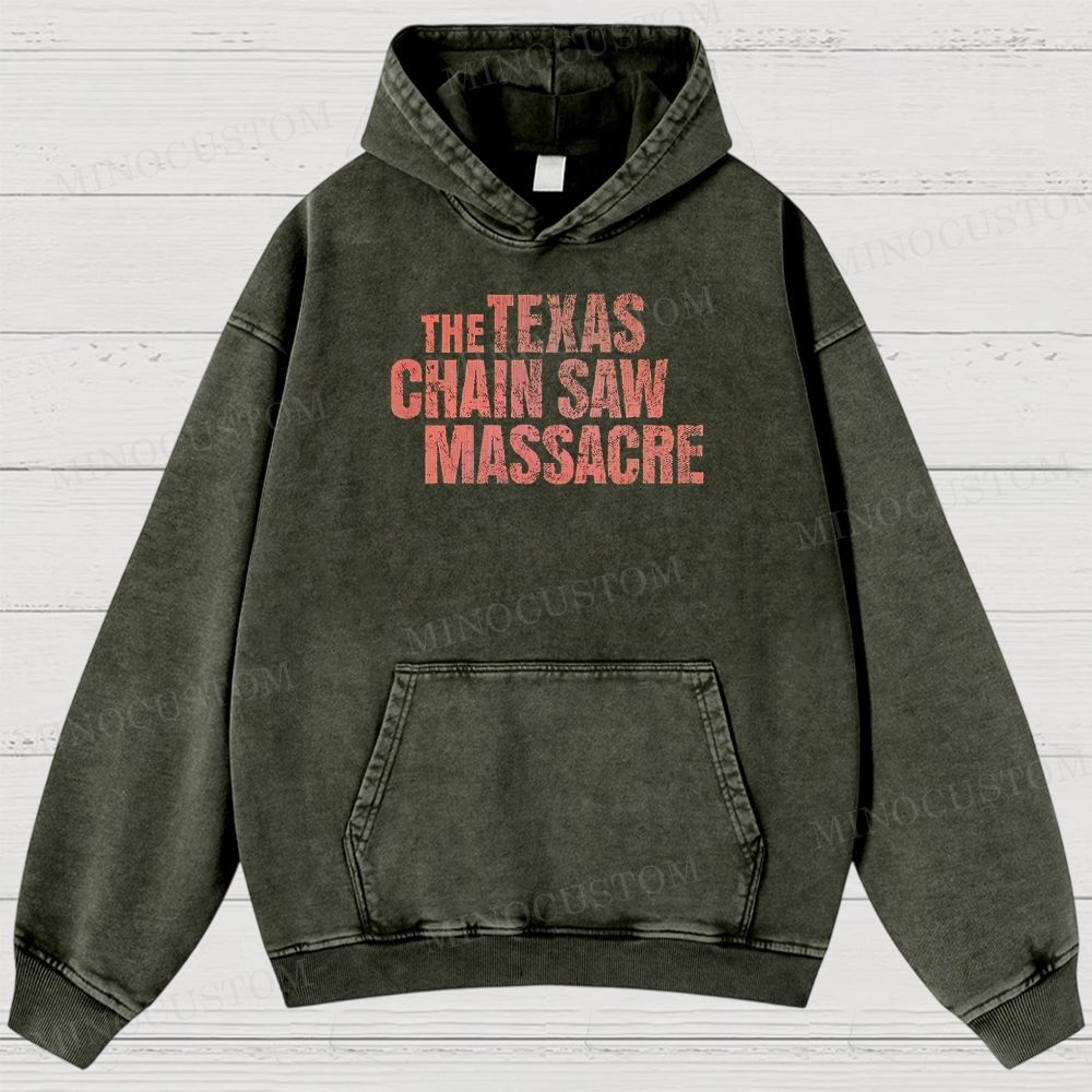 The Texas Chain Saw Massacre Slasher Horror Graphic Washed Hoodies