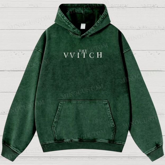 The Witch Folk Horror Graphic Washed Hoodies