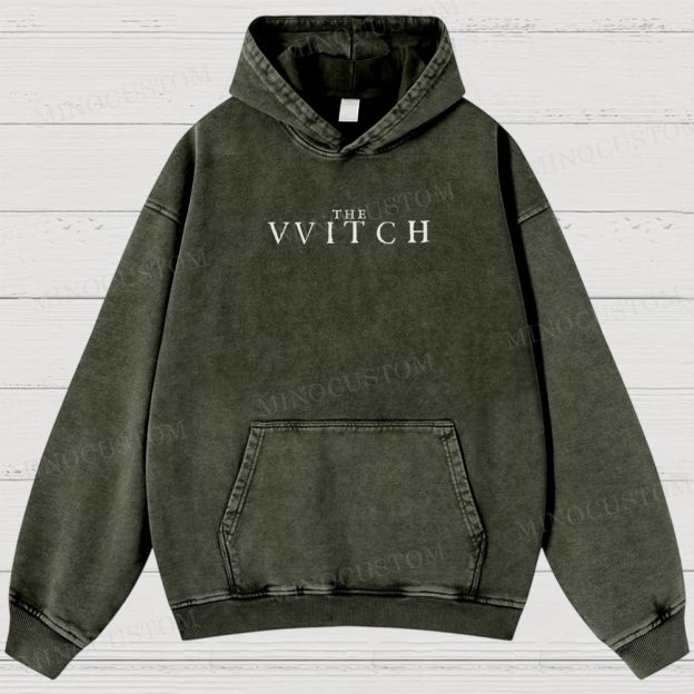 The Witch Folk Horror Graphic Washed Hoodies