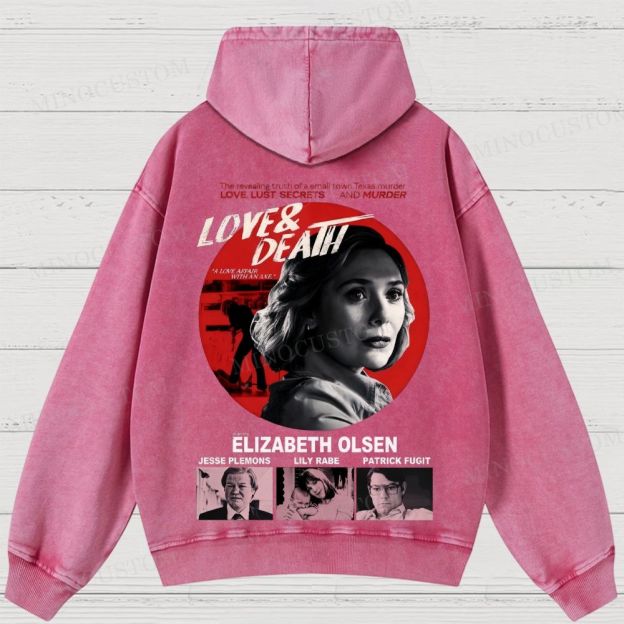 Love & Death True Crime Drama Graphic Washed Hoodies 