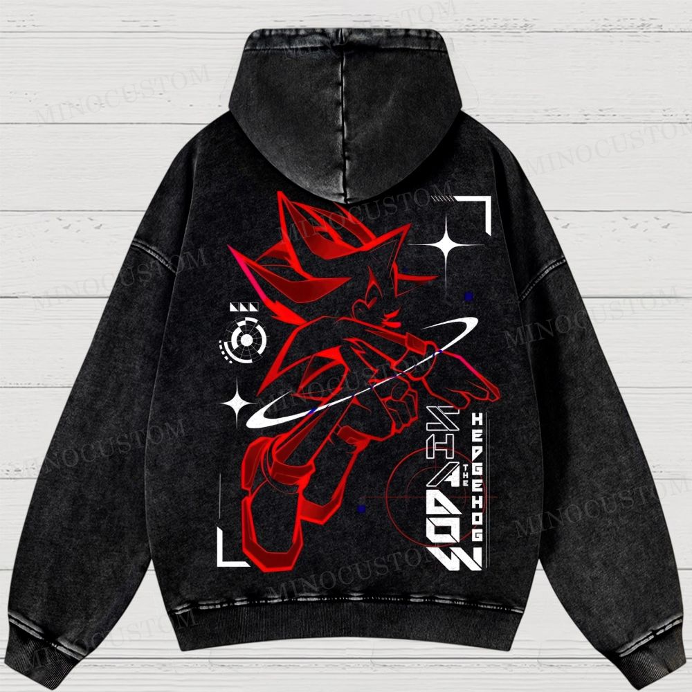 Shadow Hedgehog Washed Hoodies 