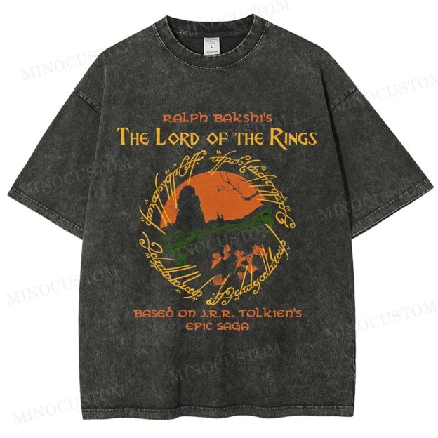 The Lord of the Rings (Ralph Bakshi’s Version) Fantasy Epic Graphic Washed T-Shirt