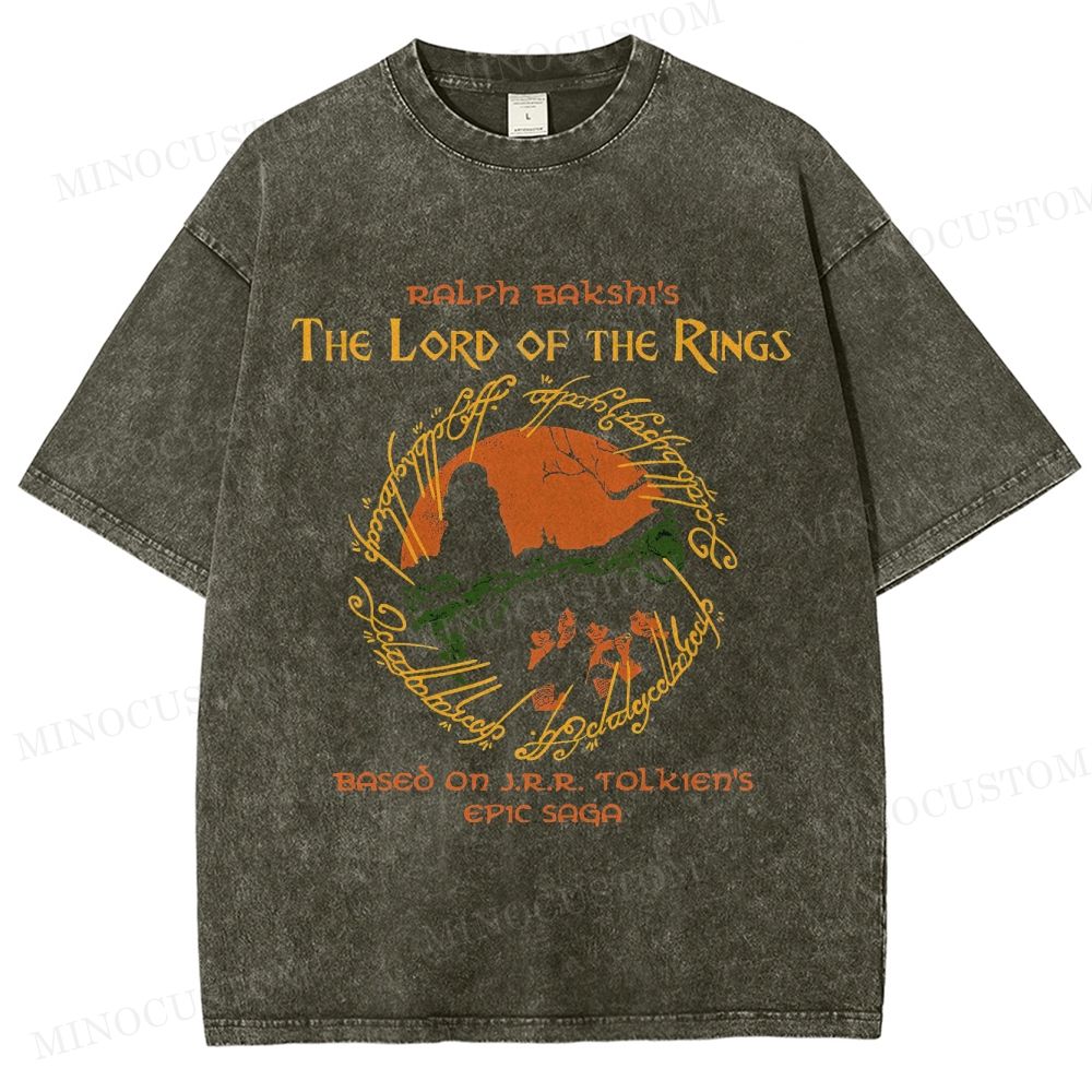 The Lord of the Rings (Ralph Bakshi’s Version) Fantasy Epic Graphic Washed T-Shirt