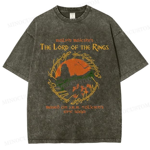 The Lord of the Rings (Ralph Bakshi’s Version) Fantasy Epic Graphic Washed T-Shirt