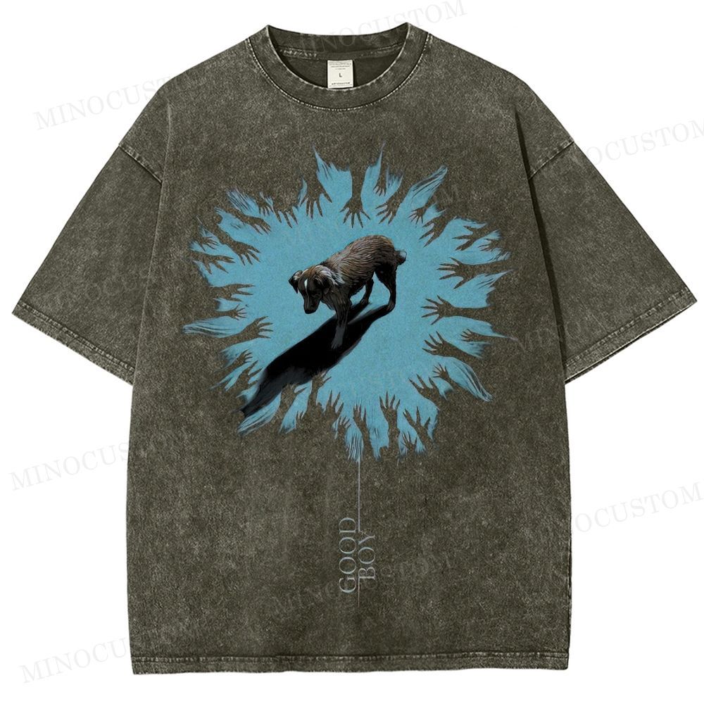 Good Boy (2025) Horror Thriller Retro Graphic Washed T-Shirt