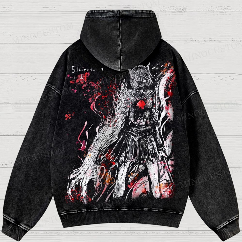 Vintage Silent Hill Hinako Shimizu Washed Hoodies 