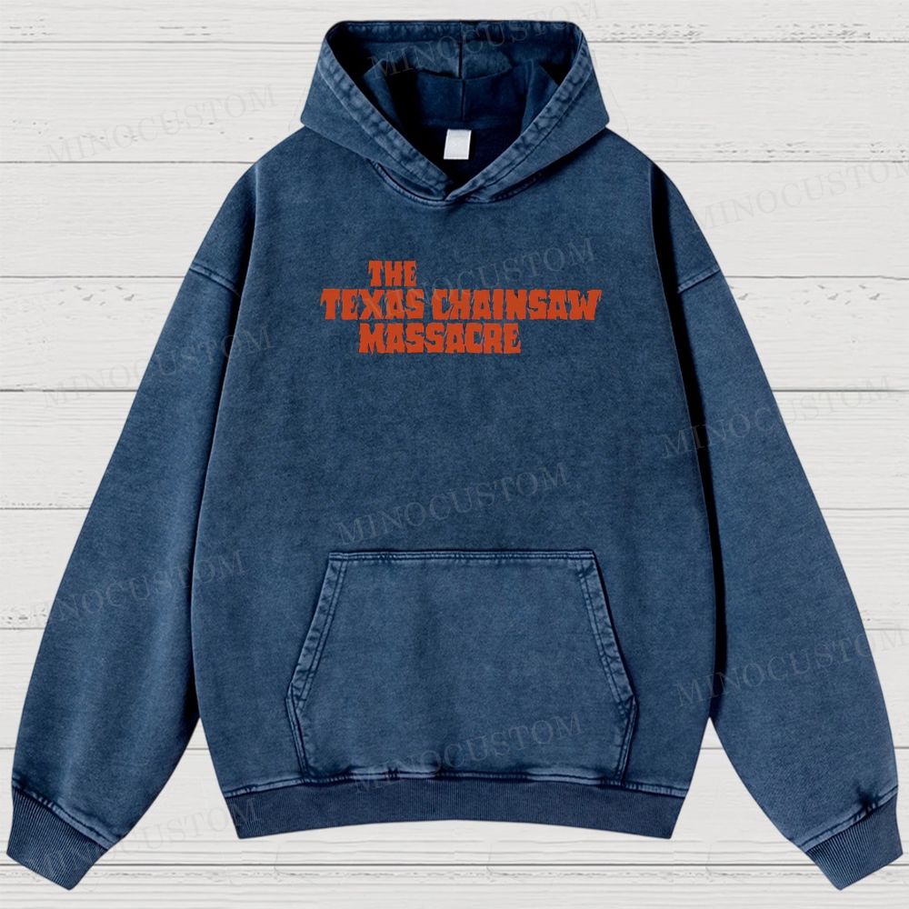 The Texas Chain Saw Massacre Slasher Horror Vintage Poster Graphic  Washed Hoodies