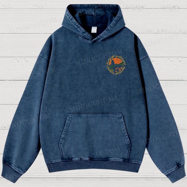 The Lord of the Rings (Ralph Bakshi’s Version) Fantasy Epic Graphic Washed Hoodies 