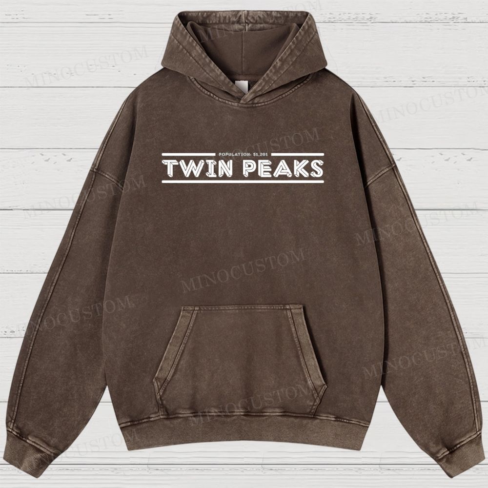 Twin Peaks Surreal Mystery Retro Graphic Washed Hoodies